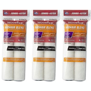Wooster 6.5" Jumbo-Koter Mohair Blend 1/4" Nap Closed-End 3 Sets Of 2-Pack Roller Cover # RR304-6.5-3PK - 1 of 3