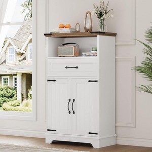 Freestanding Farmhouse Style Bathroom Cabinet with Doors and Drawers, Multi-Room Storage Solution for Bathroom, Laundry and Bedroom - 1 of 4