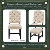 NicBex High-End Retro Style Upholstered Tufted Dining Chairs Set of 4 with Solid Wood Legs,Modern Accent Chairs for Dining Room,Living Room - 4 of 4
