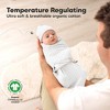 3-Pack Organic Baby Swaddle Sleep Sacks with Knot Hats, Newborn Baby Swaddles Wrap 0-3 Months, Ergonomic Wearable Blanket - 4 of 4