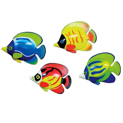 Swim Central 4ct Jumbo Dive'N'Catch Fish Shaped Swimming Pool Game - Vibrantly Colored