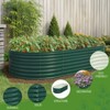 Karl Home 8×4×2ft Raised Garden Bed Oval Galvanized Outdoor Planter Box - 4 of 4