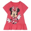 Disney Minnie Mouse Floral Girls Peplum T-Shirt and Leggings Outfit Set Little Kid to Big Kid - image 2 of 4