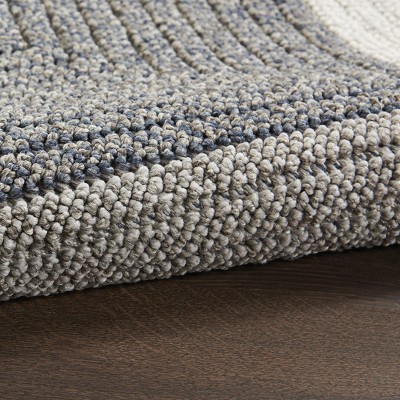 Elwood 2'2" x 4'5" Gray Geometric Braided Area Rug