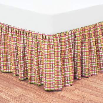 C&F Home Hot Pink Plaid Bed Skirt