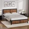 Twin/Full/Queen Size Bed Frame with Wood Headboard and Footboard, 14 Inch Platform Mattress Foundation, No Box Spring Needed Bed - 3 of 4