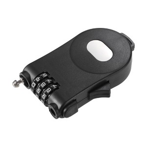 Unique Bargains Adjustable Retractable Bike Chain Lock with 3 Digit Bike Lock Cable Blue 1Pc - 1 of 4