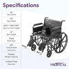 Proheal Bariatric Heavy-Duty Titus Wheelchair with Removable Desk Arms & Elevating Leg Rests - 3 of 4