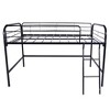 Okak Twin Size Loft Bed with Full-Length Guardrails & Ladder,Metal Twin Bunk Bed with Storage Steps,Sturdy Loft Beds for Kids,Teens - 3 of 4