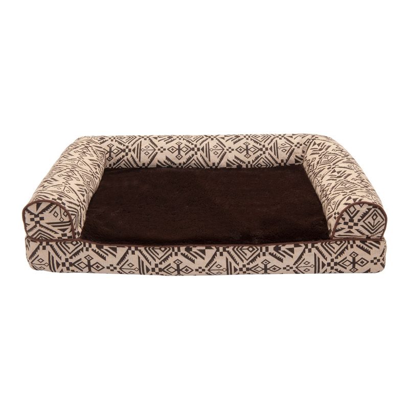 FurHaven Southwest Kilim Cooling Gel Top Memory Foam Sofa Dog Bed, 2 of 4