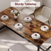 Rectangle Dining Table for 6-8 People, 70.87" Heavy Duty Industrial Wood Kitchen Table for Dining Room, Large Spaces, Dinner Table, Easy Assembly - 2 of 4