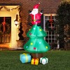 Costway 7 FT Christmas Tree with Santa Claus Gift Boxes Blow-up Xmas Tree with LED Lights - 2 of 4