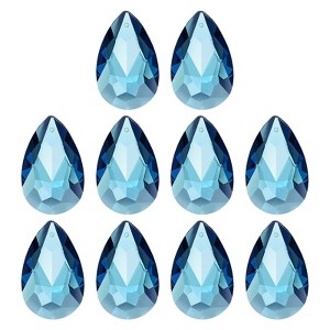 Unique Bargains DIY Hanging Grid K9 Crystal Pendant Oval beads 1.5" 10 Pcs - 1 of 4