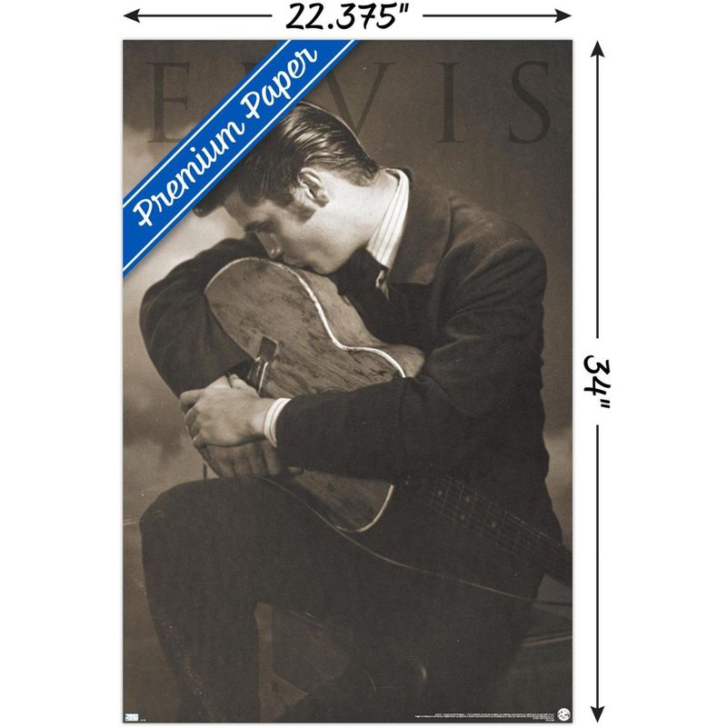 Trends International Elvis Presley - Sepia Guitar Unframed Wall Poster Prints, 3 of 7