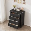 4 Dresser for Bedroom, 34.8" Tall Vertical Drawer Dresser with Large Storage, Freestanding Wooden Closet Chest for Bedroom, Living Room - 4 of 4
