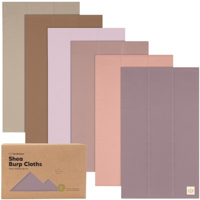 Image of 6pk Shea Baby Burp Cloths for Baby Boys and Girls, Organic Burping Cloths for Babies, Newborn (Mauve)