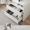 SinCiDo 25" Tall Modern Nightstand, Wood Bedside Table w/Charging Station & 2 Drawers, Mid Century End Table for Bedroom, Living Room - 4 of 4