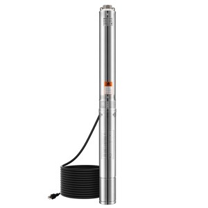 VEVOR Deep Well Submersible Pump, 2 HP Output Power, 115V, 31.7 GPM Flow 450 ft Head, with 9.84 ft Cord, IP68 Waterproof Grade,Silver&Black - 1 of 4