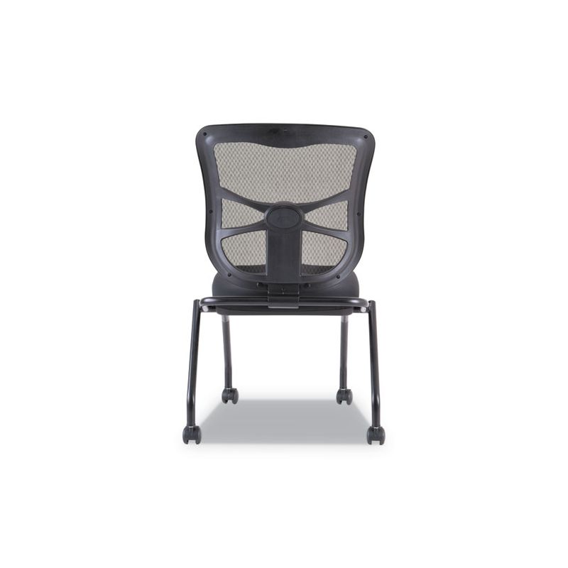 Alera Alera Elusion Mesh Nesting Chairs, Supports Up to 275 lb, 18.1" Seat Height, Black Seat, Black Back, Black Base, 2/Carton, 4 of 5