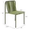 Christopher Knight Home Balfour Outdoor Modern Stackable Rattan and Iron Dining Chair (Set of 4) - 3 of 4