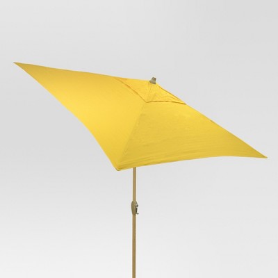 6.5' Square Umbrella - Yellow - Light Wood Finish - Threshold™