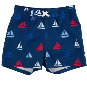 RuggedButts Toddler Boys UPF50+ Swim Trunks - 1 of 4