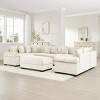 Oversized Modular Corduroy Sectional Sofa with Extra-Wide Armrests, Convertible 6-Seat Cloud Couch for Living Room or Bedroom-The Pop Home - 3 of 4