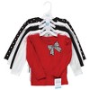 Hudson Baby Infant and Toddler Girl Long Sleeve T-Shirts, Houndstooth Red - image 2 of 4