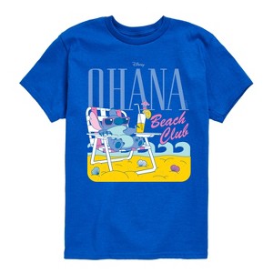 Boys' - Lilo and Stitch - Ohana Beach Blub Short Sleeve Graphic T-Shirt - 1 of 4