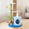 Costway 4-Tier Modern Cat Tree Tower Kitten Activity Center with Sisal Scratching Post - 2 of 4