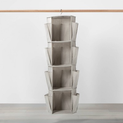 Hanging Spinning Closet with Shoe Storage Gray - Made By Design™