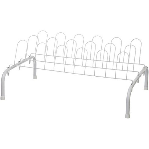 Wire rack shoe online shelf