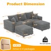 82.7'' Plush Corduroy U-Shaped Sectional Sofas with 2 Movable Ottomans, Deep Seat and Convertible Lounge Chair - 4 of 4