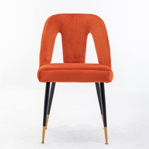 COWLOWN Set of 2 Velvet Dining Chairs with Nailhead Trim, Upholstered Chairs with Gold-Tipped Legs - 1 of 4