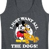 Women's - Disney - Mickey Pluto Just Want All Dogs Graphic Racerback Tank - 2 of 4