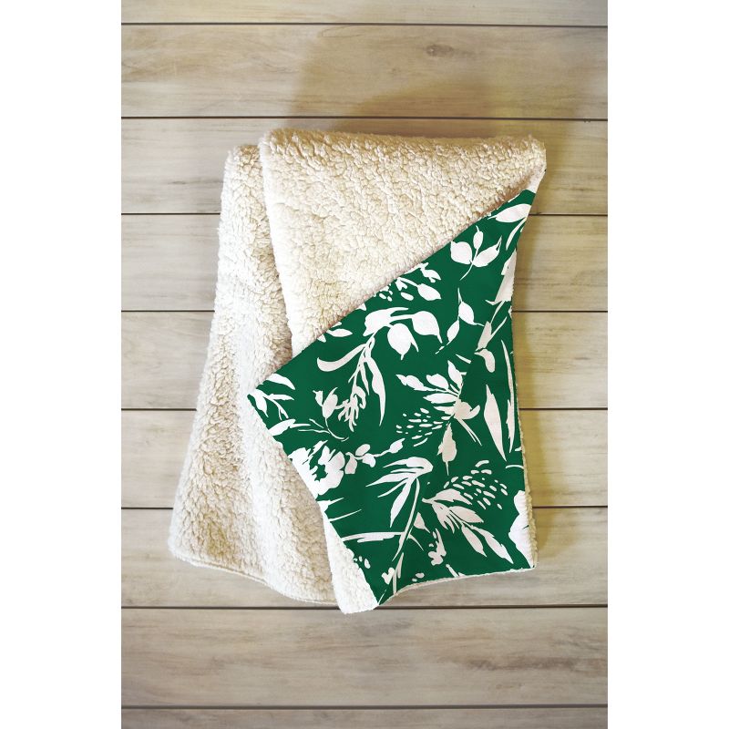 Marta Barragan Camarasa Monochrome wild garden 50" x 60" Fleece Blanket - Deny Designs, 2 of 3