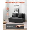 VEVOR Folding Sofa Bed, 3-in-1 Foldable Couch Bed with 2 Pillows and Washable Cover, 25D High Density Memory Foam Sleeper Chair Bed, Dark Grey(Twin) - 4 of 4