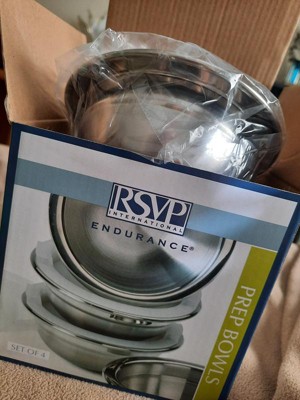 RSVP Stainless Steel Prep Bowls with Lids - Set of 4 - 20391749