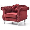 Transitional Upholstered Flared Armchair with Comfortable Seating and Easy Assembly for Living Room - 3 of 4