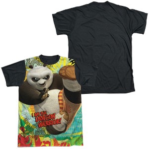 Men's Kung Fu Panda Dragon Warrior Short Sleeve Costume T-Shirt - 1 of 4