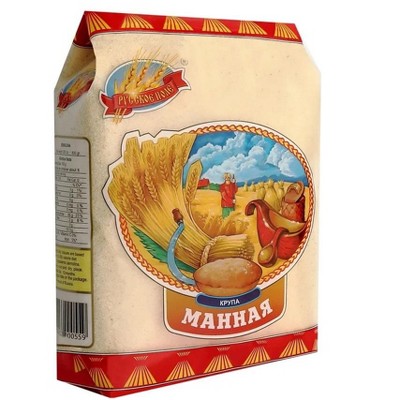 Russkoe Pole Semolina 800g - Traditional Russian Wheat Durum Porridge - Healthy And Nutritious Ingredient For Pastries And Di