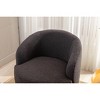 PAGED Swivel Accent Chair Teddy Fabric Armchair with Upholstered, Barrel Chair with Round Swivel Base for Living Room - 2 of 4