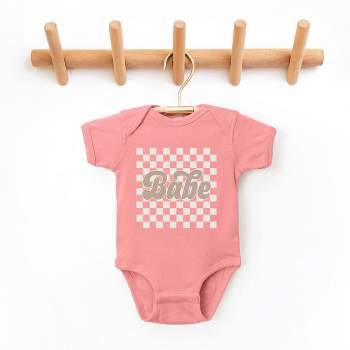 The Juniper Shop Retro Checkered Babe Baby Bodysuit