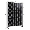 Grungis Matrix Metal Decorative Patio Screens,Freestanding Privacy Fence Panels Screen in Bricks Pattern for Deck Balcony Patio,76" H×48" W - 2 of 4
