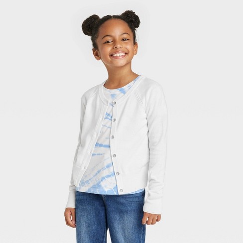 Girls' Cardigan Sweater Cat & Jack™ White Xl : Target