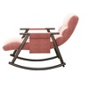 TIRAMISUBEST Teddy Fabric Rocking Lounge Chair with Adjustable Back & Footrest, Foldable Chair with Side Pockets - 2 of 4