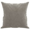vidaXL Throw Pillows 2 pcs Light Gray 15.7"x15.7" Velvet - 4 of 4