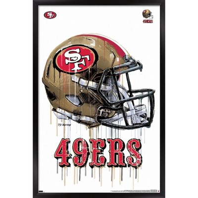Trends International NFL San Francisco 49ers - Nick Bosa Feature Series 23  Framed Wall Poster Prints White Framed Version 14.725 x 22.375