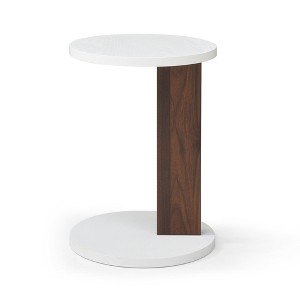 NicBex Rotating Coffee Table Set of 2 with Square 2-Tier Center Table and End Table for Living Room - 1 of 4
