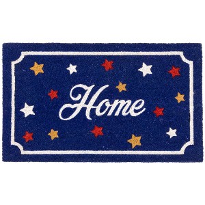 Northlight Blue Coir "Home" Americana Outdoor Doormat 18" x 30" - 1 of 4